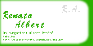 renato albert business card