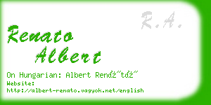 renato albert business card